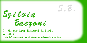 szilvia baczoni business card